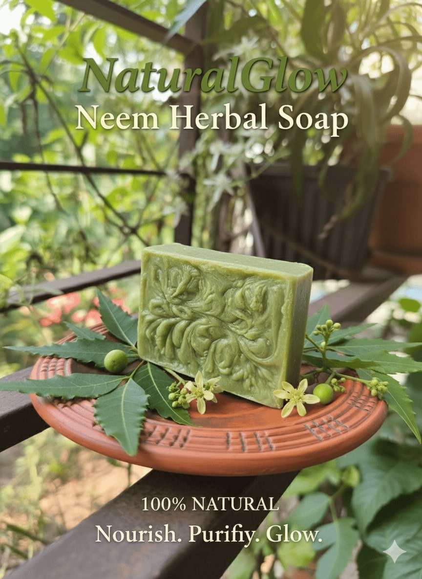 NaturalGlow Neem Herbal Soap