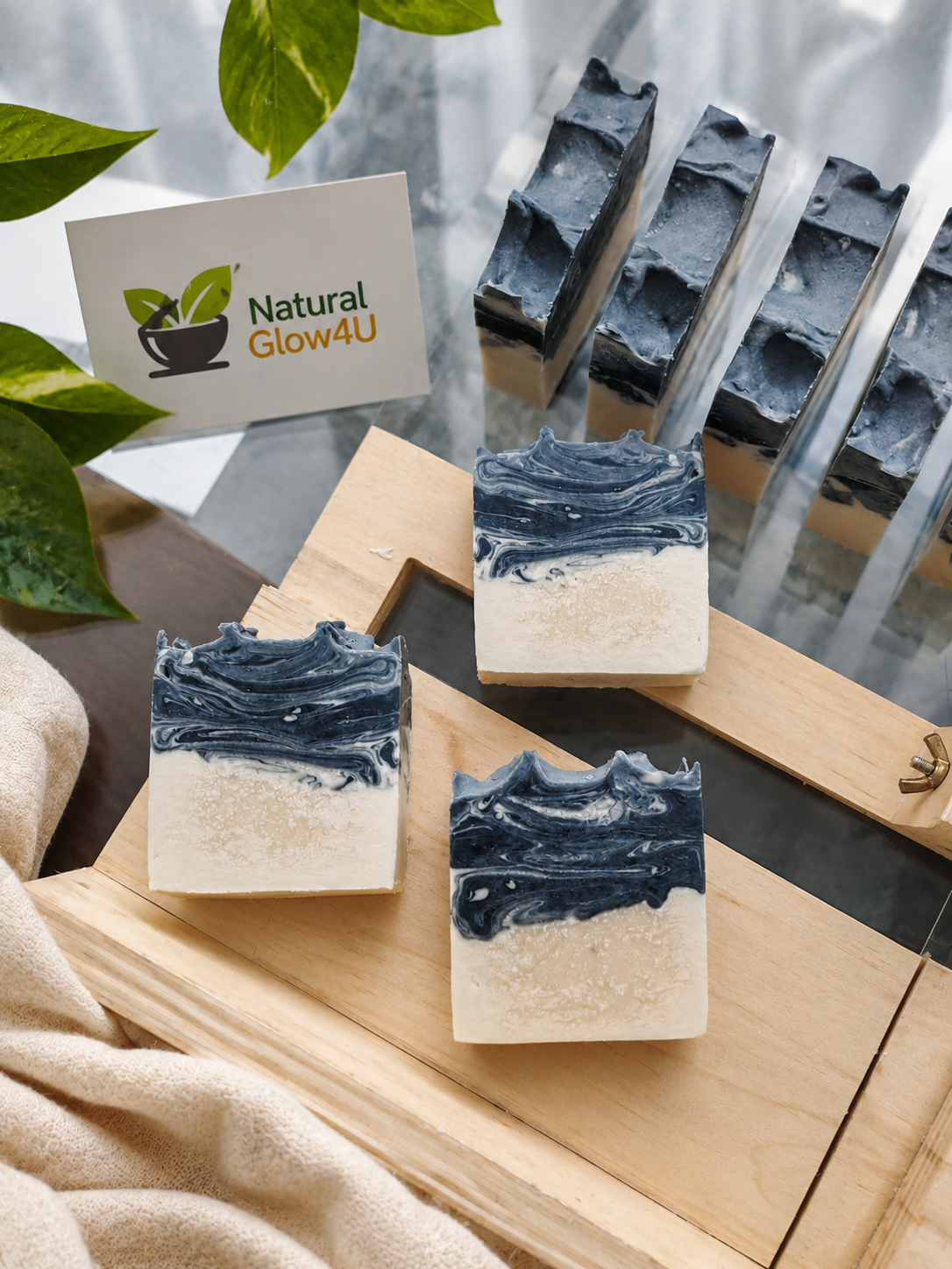 NaturalGlow4u New Activated Charcoal Soap handmade soap Bangladesh