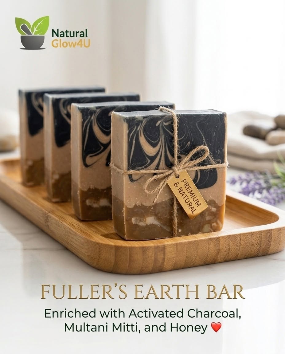 NaturalGlow4U Fuller's Earth Bar handmade soap Bangladesh